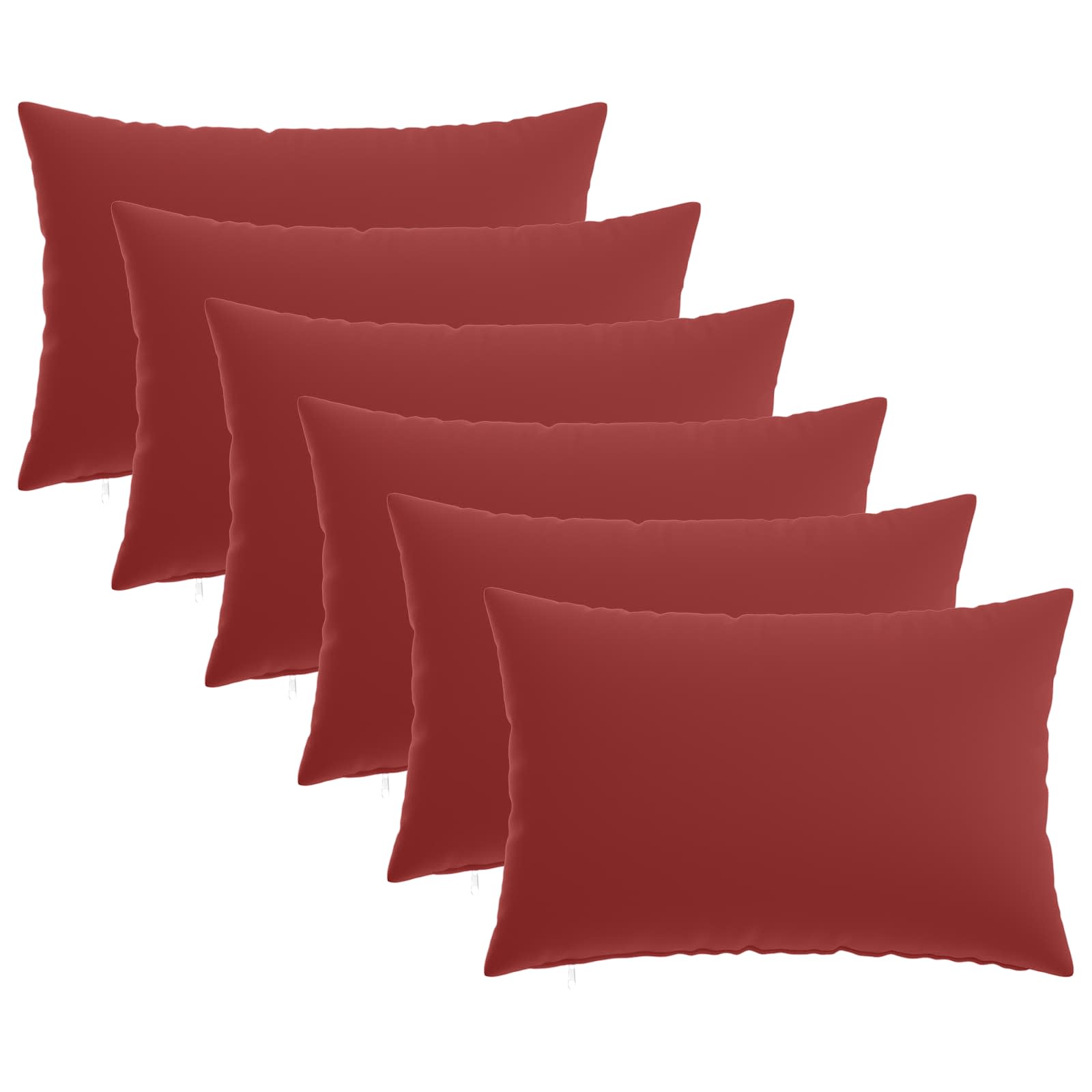 vidaXL Poszewka na poduszkę 6 pcs HEERLEN Czerwone wino 50 x 80 cm