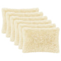 vidaXL Poszewka na poduszkę 6 pcs HEERLEN kremowy 50 x 80 cm Fleece PV