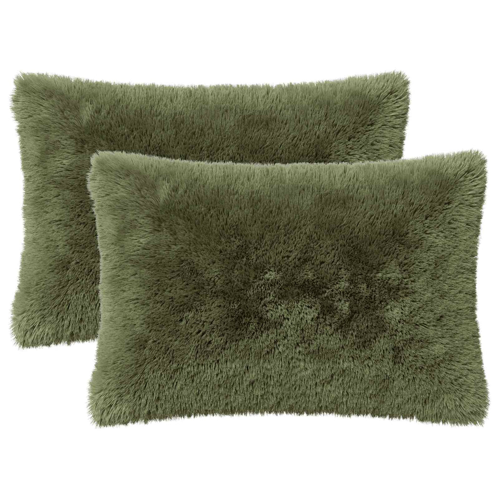 vidaXL Poszewka na poduszkę 2 pcs HEERLEN zielony 50 x 80 cm Fleece PV