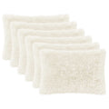 vidaXL Poszewka na poduszkę 6 pcs HEERLEN Biały 50 x 80 cm Fleece PV