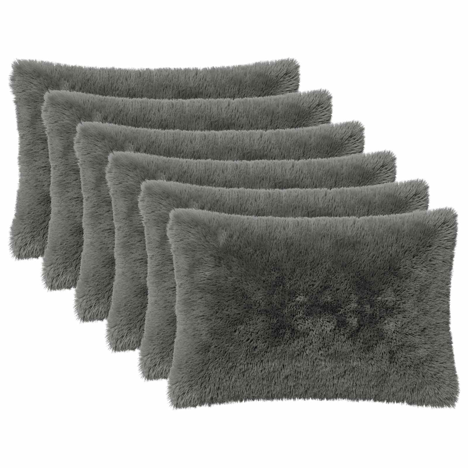 vidaXL Poszewka na poduszkę 6 pcs HEERLEN jasnoszary 50 x 80 cm