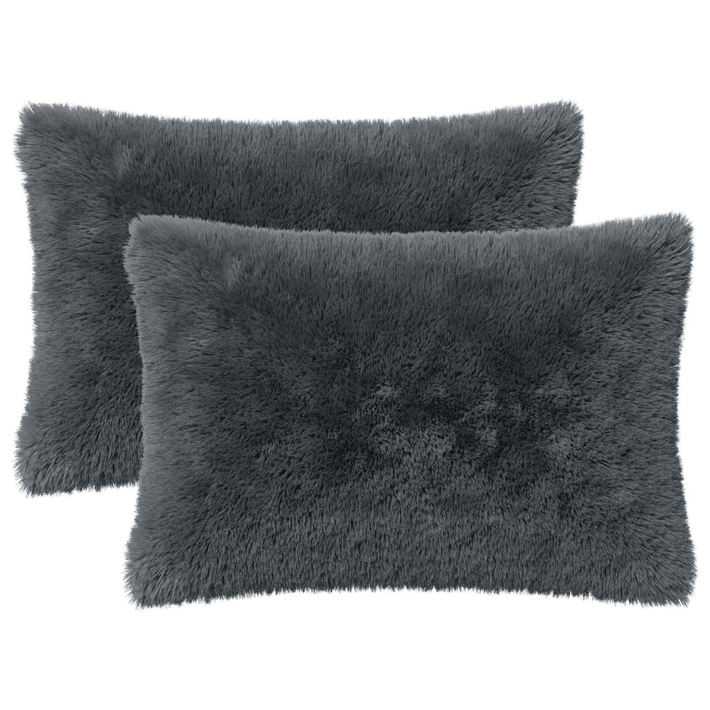 vidaXL Poszewka na poduszkę 2 pcs HEERLEN antracytowy 50 x 80 cm