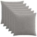 vidaXL Poszewka na poduszkę 6 pcs HEERLEN jasnoszary 55 x 55 cm