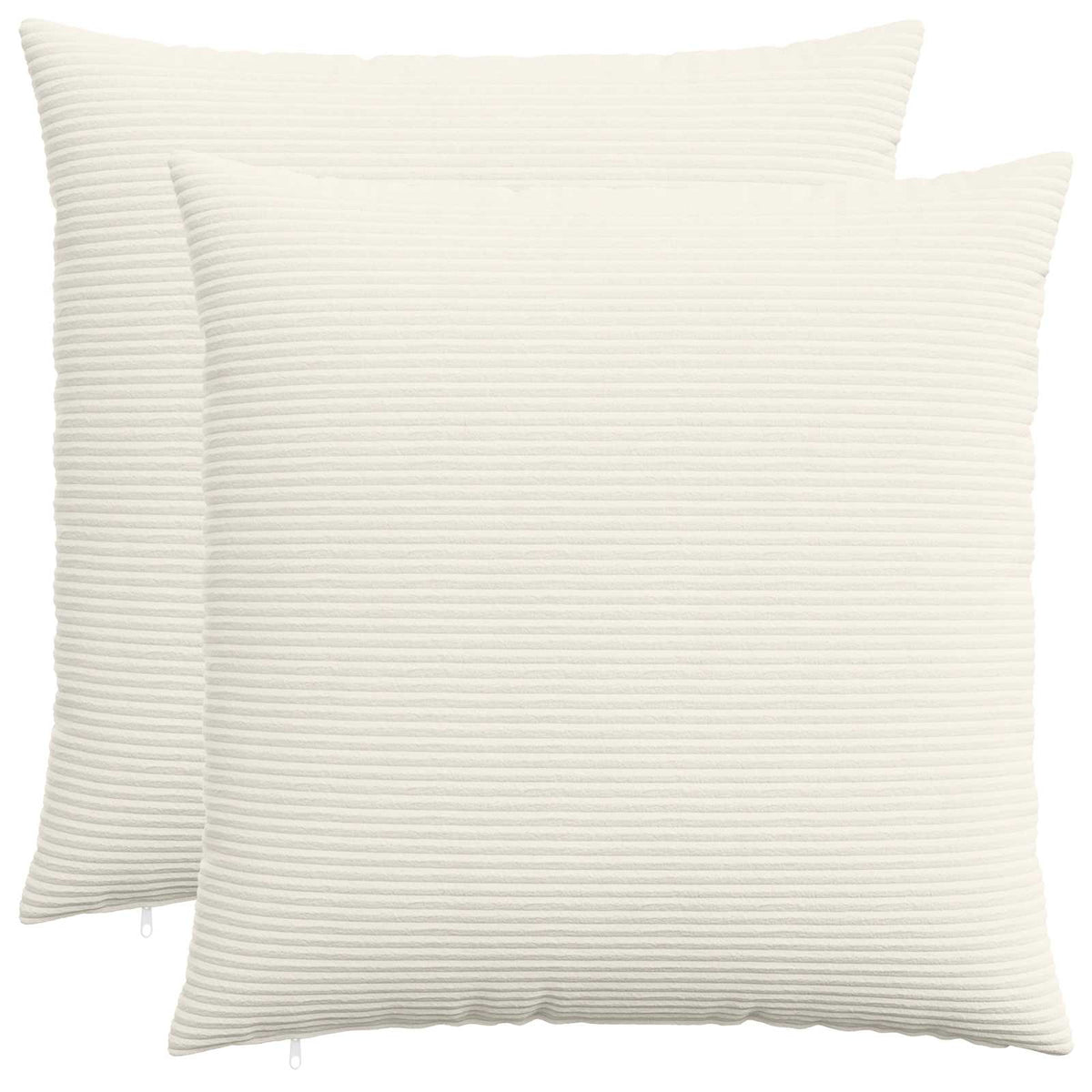 vidaXL Poszewka na poduszkę 2 pcs HEERLEN kremowy 55 x 55 cm sztruks