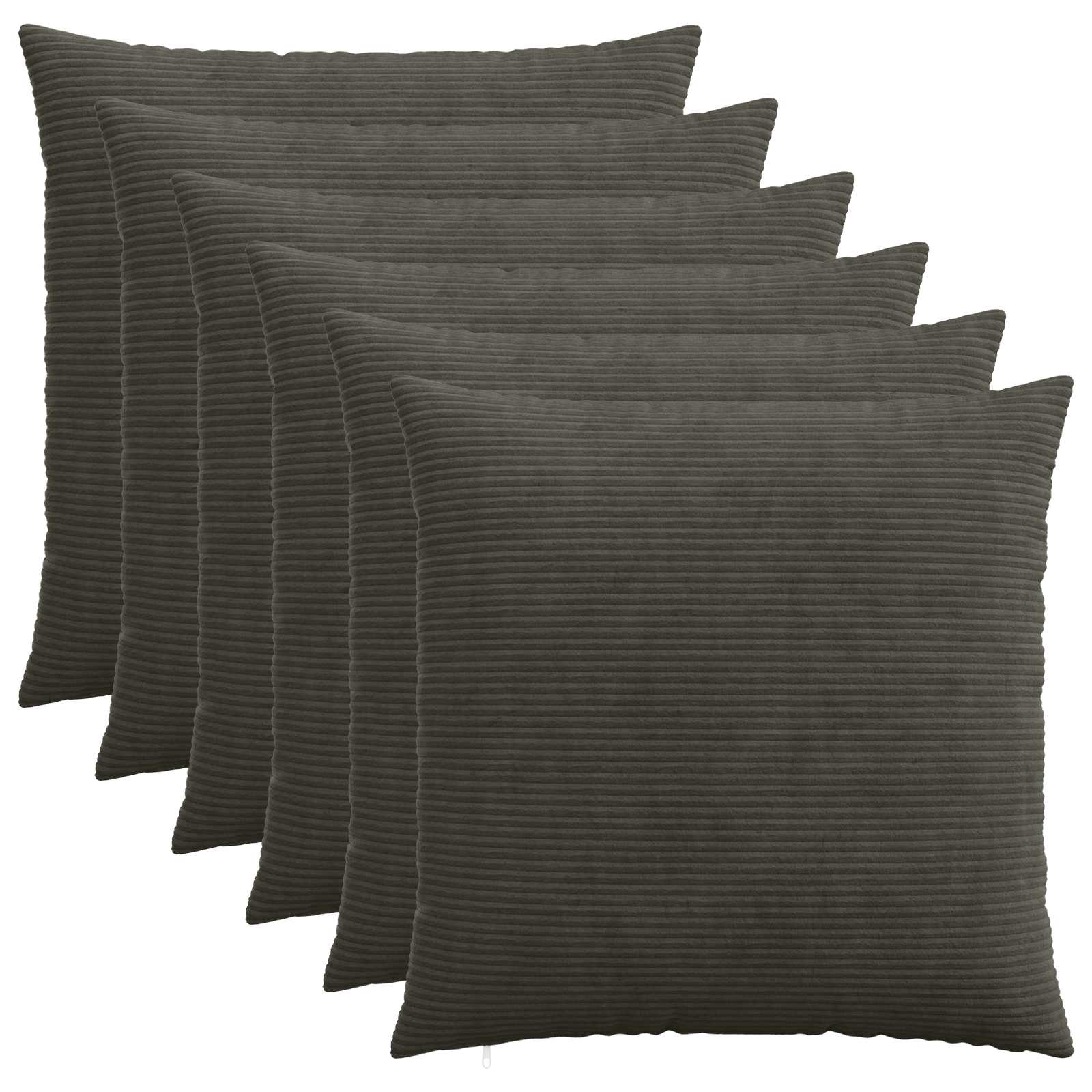 vidaXL Poszewka na poduszkę 6 pcs HEERLEN antracytowy 55 x 55 cm