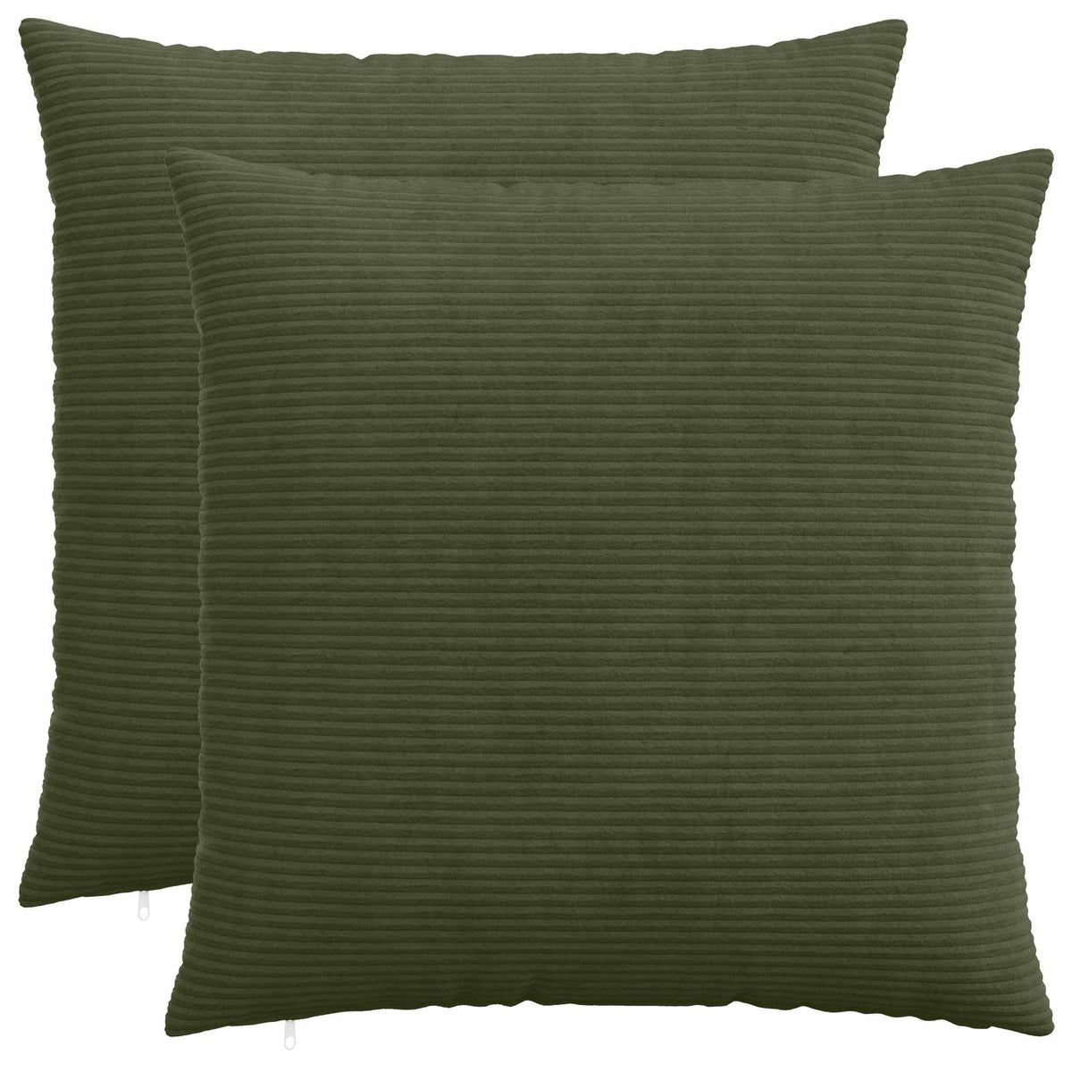 vidaXL Poszewka na poduszkę 2 pcs HEERLEN zielony 55 x 55 cm sztruks