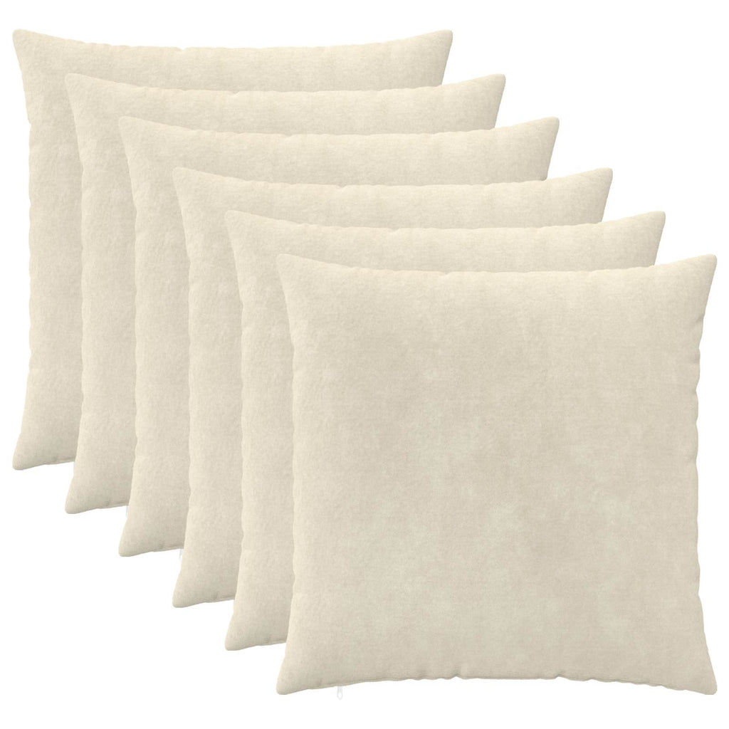 vidaXL Poszewka na poduszkę 6 pcs HEERLEN kremowy 55 x 55 cm