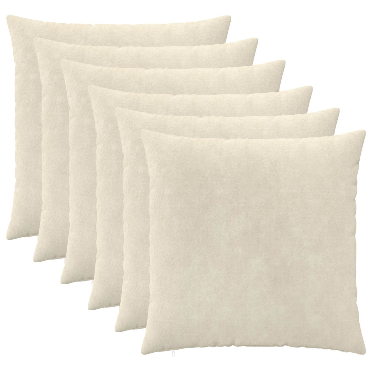 vidaXL Poszewka na poduszkę 6 pcs HEERLEN kremowy 55 x 55 cm
