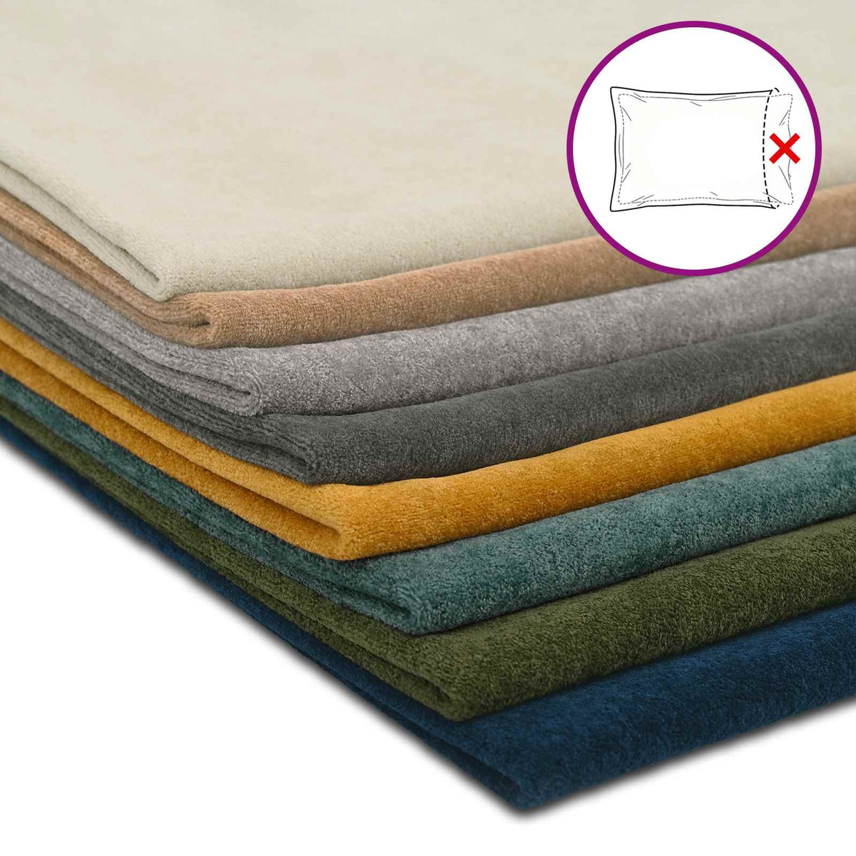 vidaXL Poszewka na poduszkę 2 pcs HEERLEN Niebieski morski 55 x 55 cm