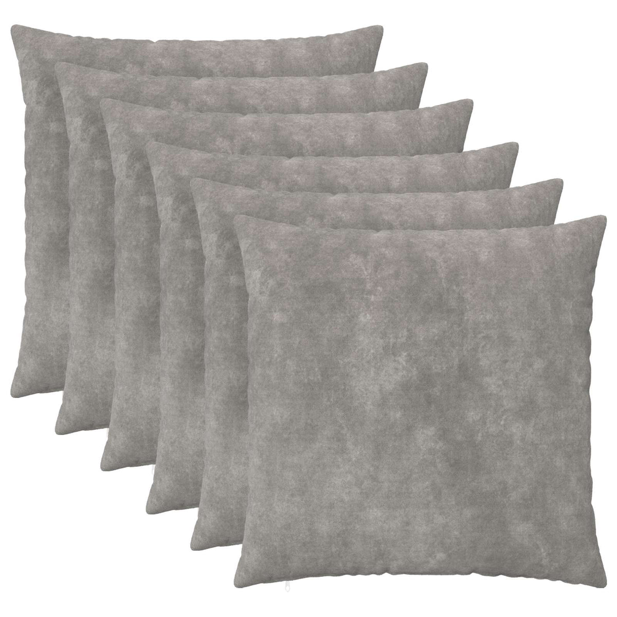 vidaXL Poszewka na poduszkę 6 pcs HEERLEN jasnoszary 55 x 55 cm
