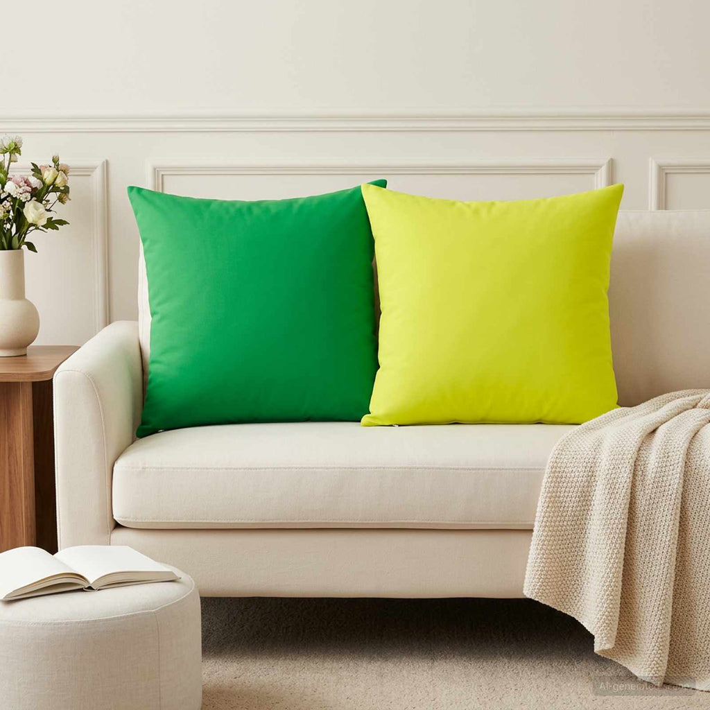 vidaXL Poduszka z poduszką HEERLEN 2 szt. zielony Poliester