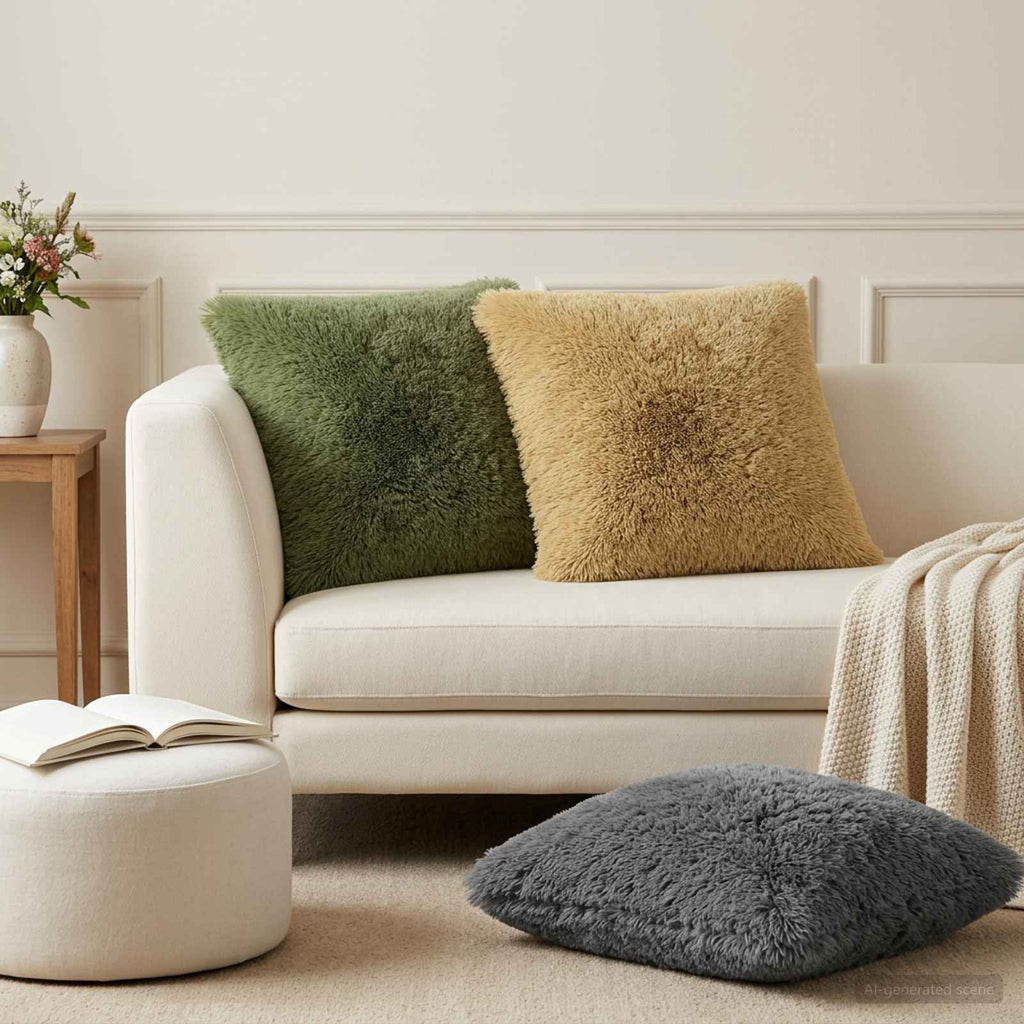vidaXL Poduszka z poduszką HEERLEN 2 szt. Jasnozielony Fleece PV