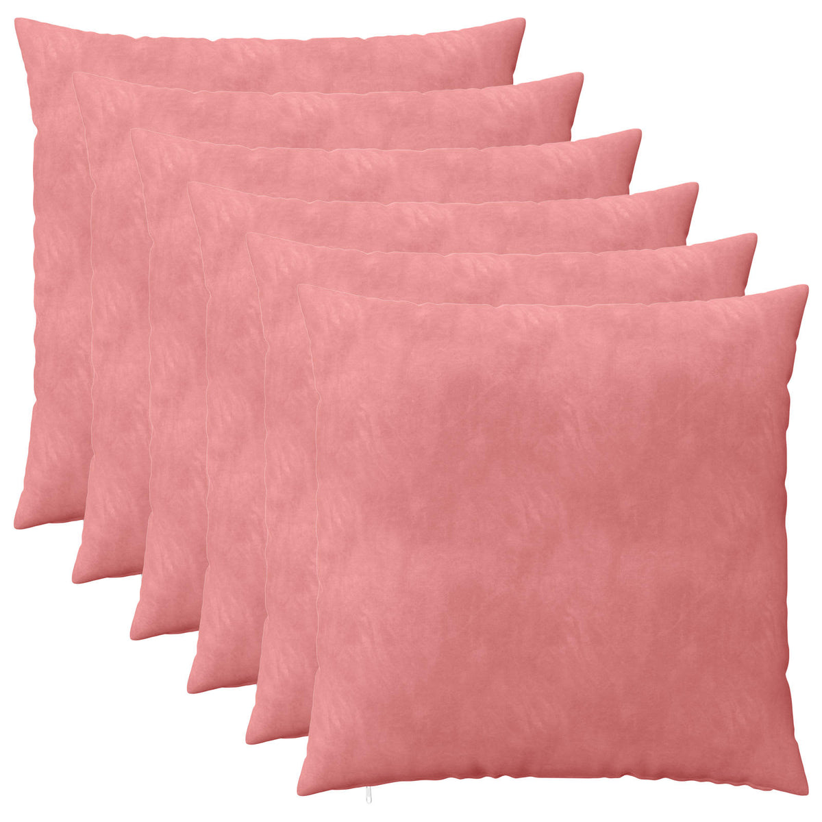 vidaXL Poszewka na poduszkę 6 pcs HEERLEN różowy 60 x 60 cm Welur