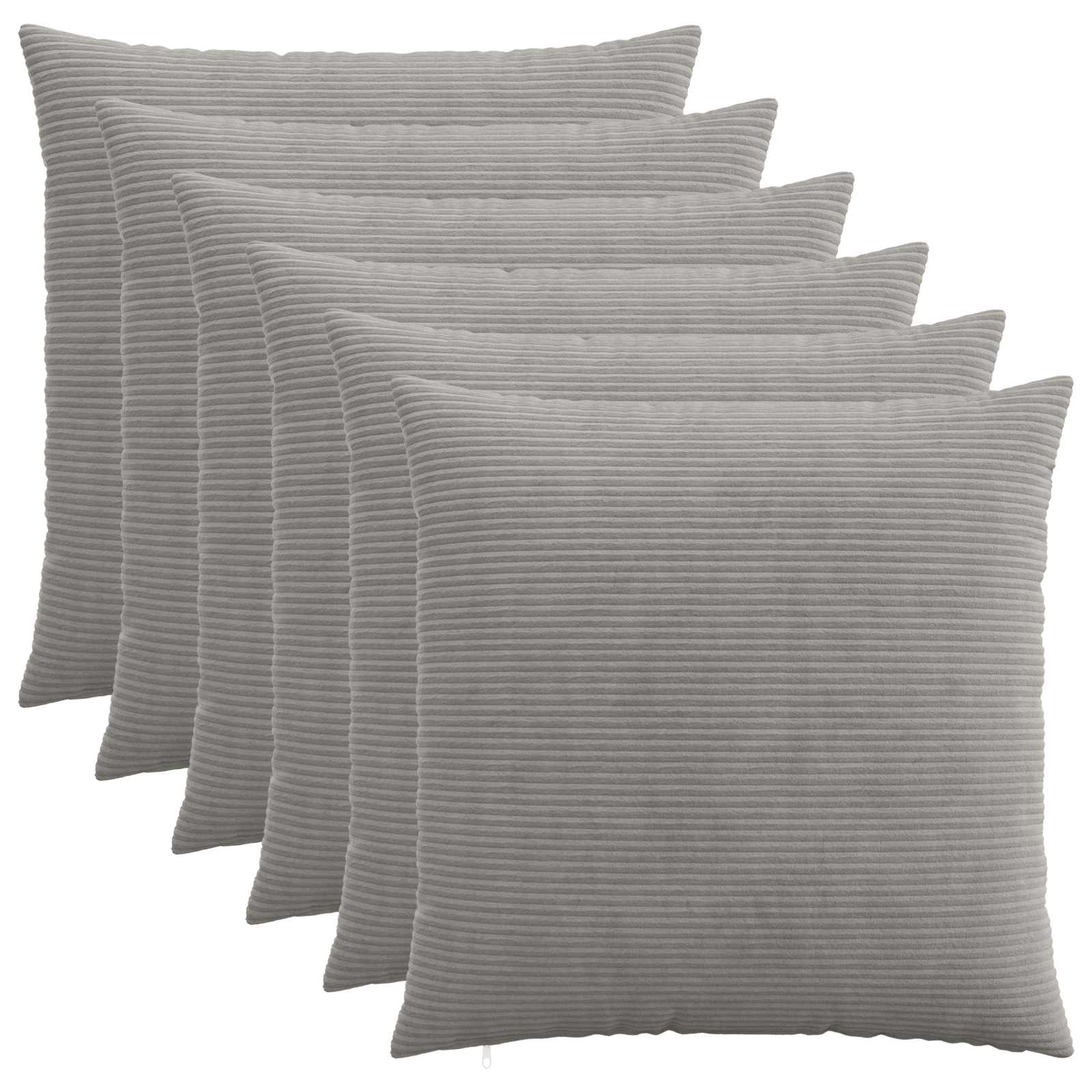 vidaXL Poszewka na poduszkę 6 pcs HEERLEN jasnoszary 60 x 60 cm