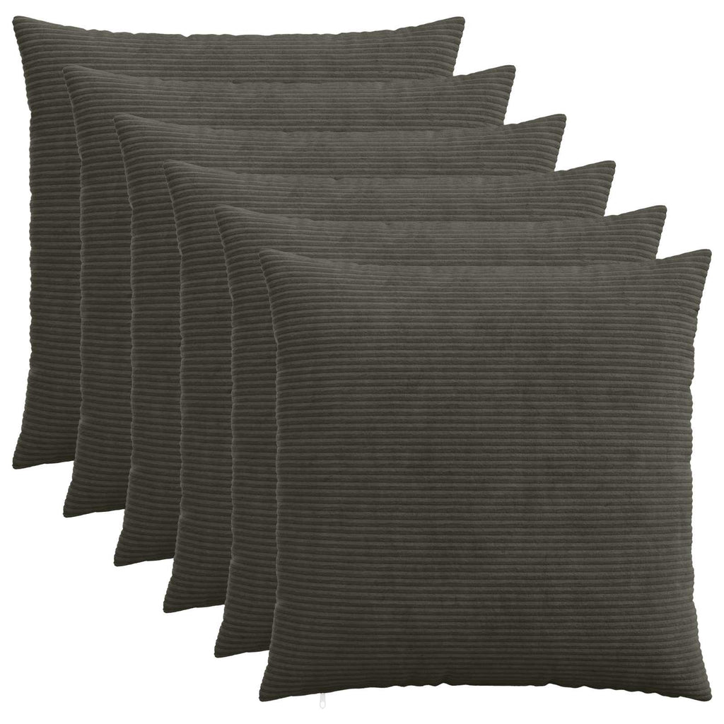 vidaXL Poszewka na poduszkę 6 pcs HEERLEN antracytowy 60 x 60 cm