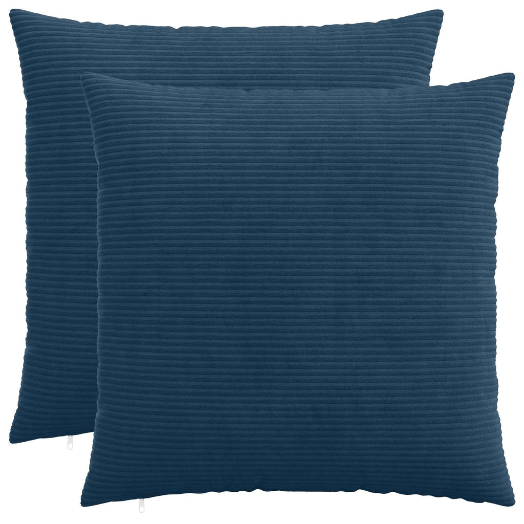 vidaXL Poszewka na poduszkę 2 pcs HEERLEN Granatowy 60 x 60 cm sztruks
