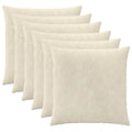 vidaXL Poszewka na poduszkę 6 pcs HEERLEN kremowy 60 x 60 cm