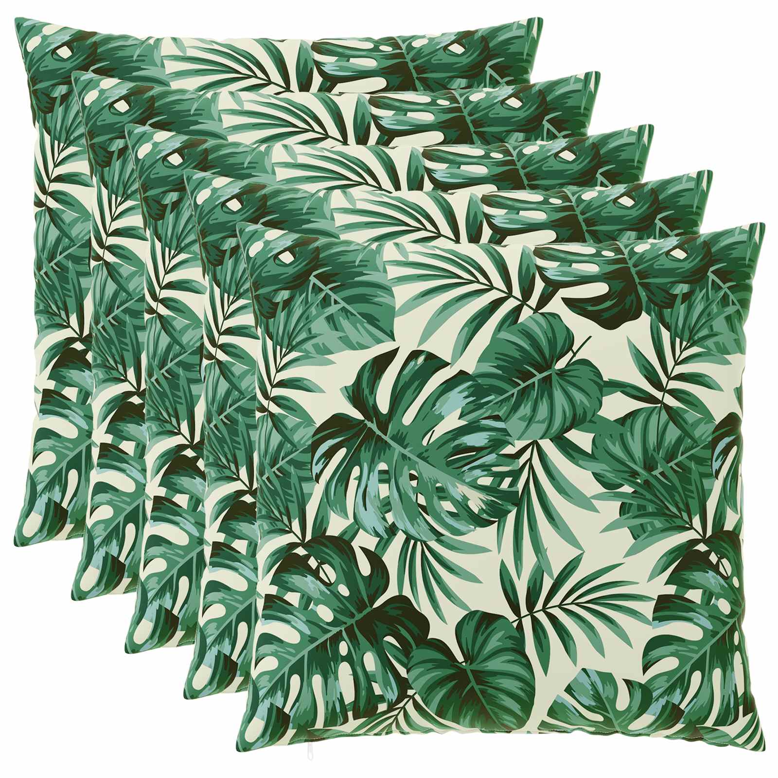 vidaXL Poszewka na poduszkę 6 pcs HEERLEN motyw liści 60 x 60 cm
