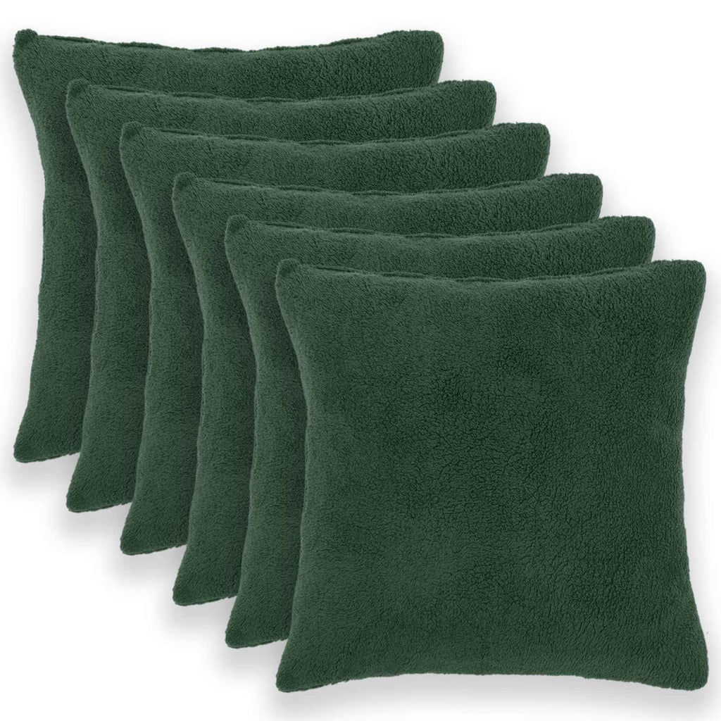 vidaXL Poszewka na poduszkę 6 pcs HEERLEN Ciemnozielony 60 x 60 cm