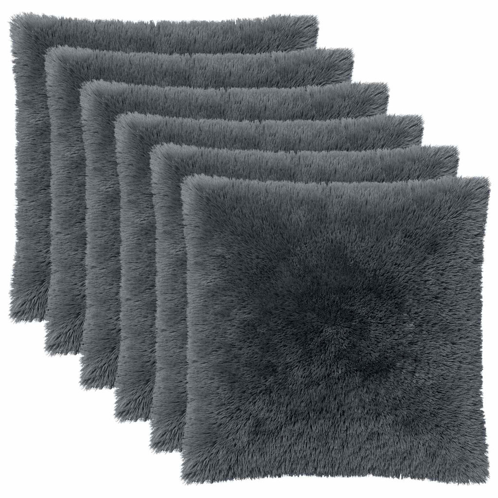 vidaXL Poszewka na poduszkę 6 pcs HEERLEN antracytowy 60 x 60 cm