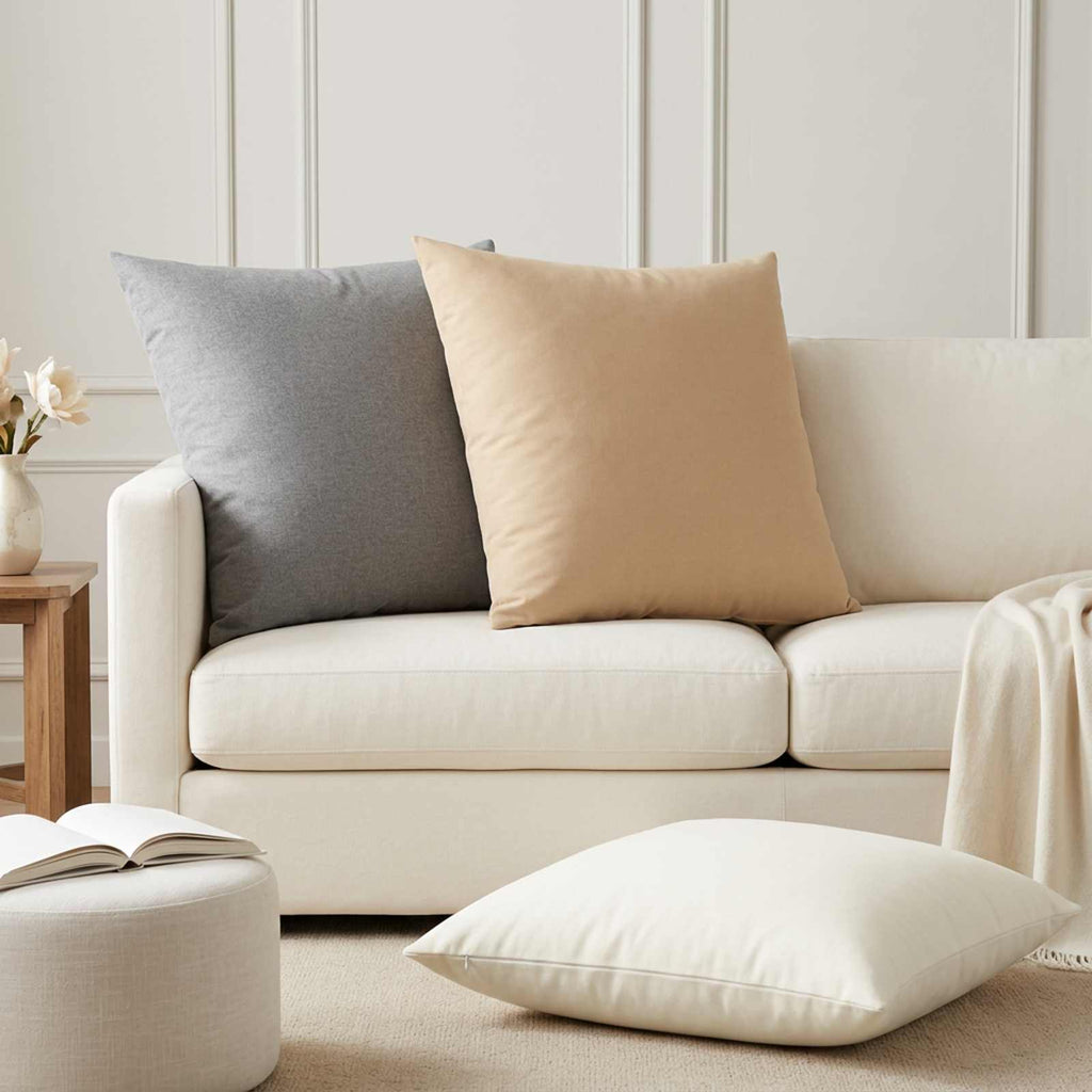 vidaXL Poszewka na poduszkę 6 szt. HEERLEN Biały 80 x 80 cm tkanina