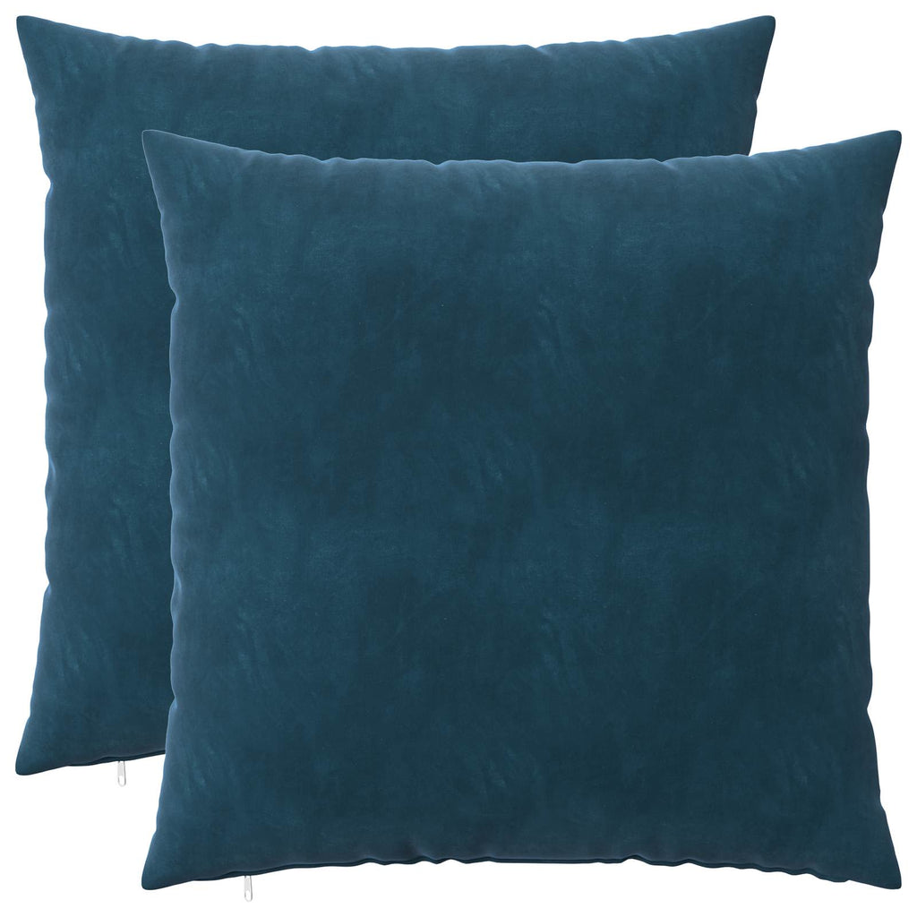 vidaXL Poszewka na poduszkę 2 pcs HEERLEN niebieski 65 x 65 cm Welur
