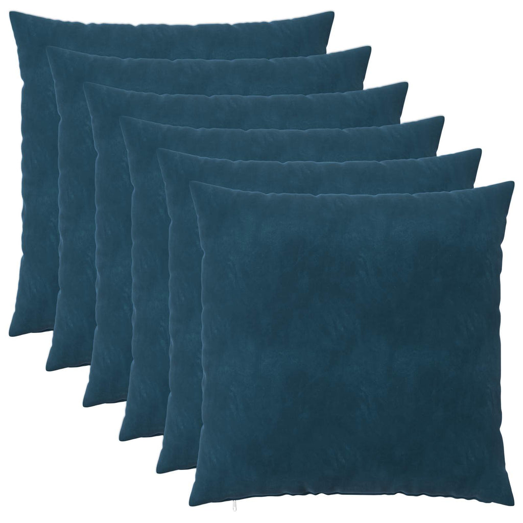 vidaXL Poszewka na poduszkę 6 pcs HEERLEN niebieski 65 x 65 cm Welur