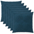 vidaXL Poszewka na poduszkę 6 pcs HEERLEN niebieski 65 x 65 cm Welur