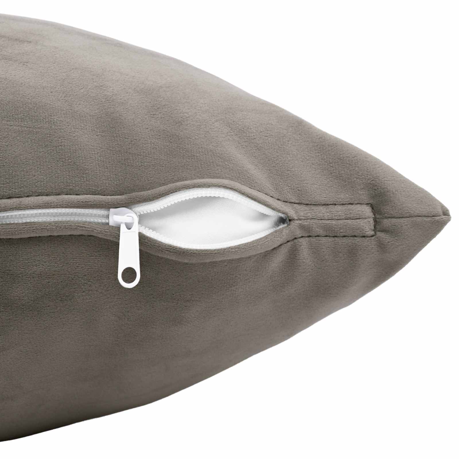 vidaXL Poszewka na poduszkę 2 pcs HEERLEN jasnoszary 65 x 65 cm Welur