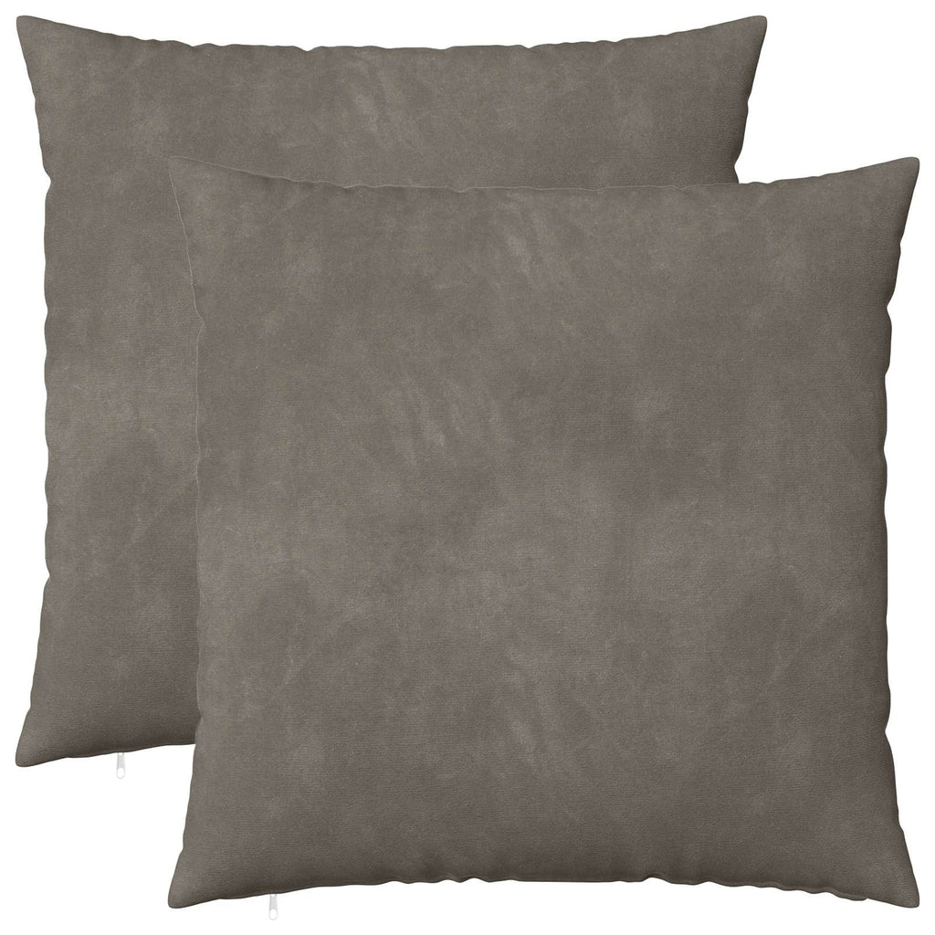 vidaXL Poszewka na poduszkę 2 pcs HEERLEN jasnoszary 65 x 65 cm Welur