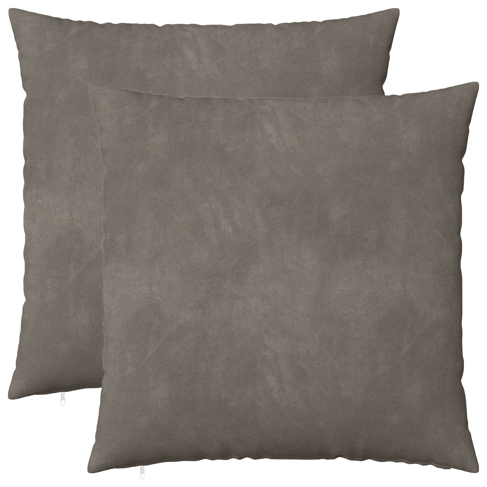 vidaXL Poszewka na poduszkę 2 pcs HEERLEN jasnoszary 65 x 65 cm Welur