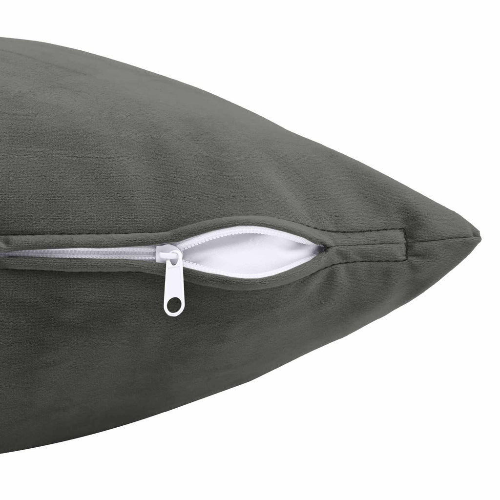 vidaXL Poszewka na poduszkę 2 pcs HEERLEN ciemnoszary 65 x 65 cm Welur