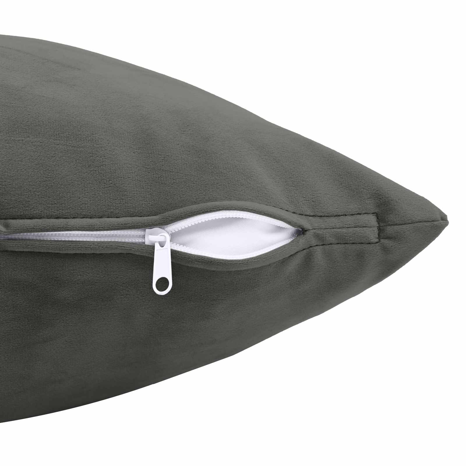 vidaXL Poszewka na poduszkę 2 pcs HEERLEN ciemnoszary 65 x 65 cm Welur