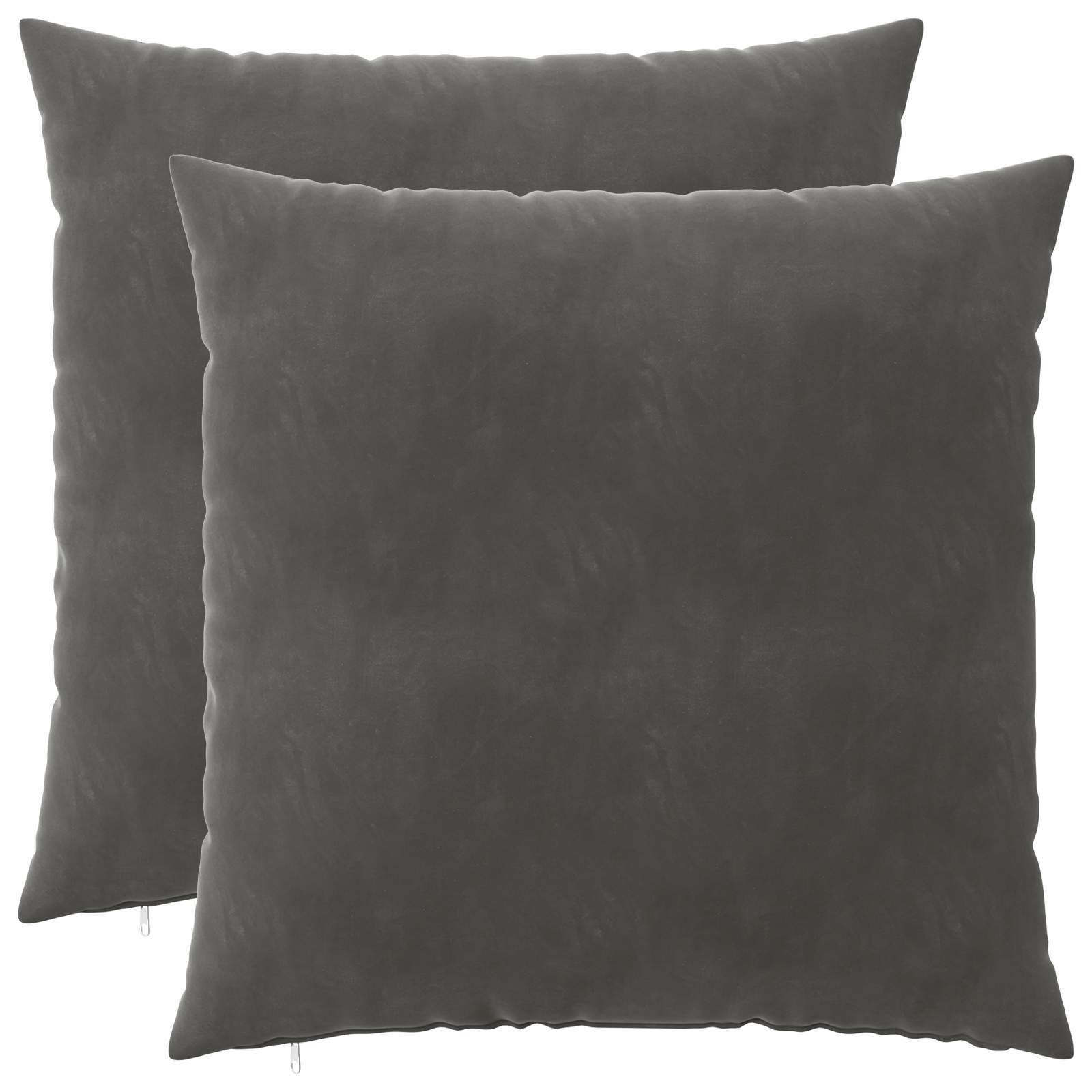 vidaXL Poszewka na poduszkę 2 pcs HEERLEN ciemnoszary 65 x 65 cm Welur