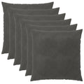 vidaXL Poszewka na poduszkę 6 pcs HEERLEN ciemnoszary 65 x 65 cm Welur