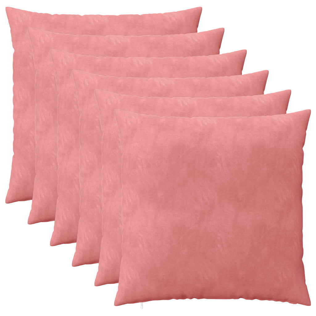 vidaXL Poszewka na poduszkę 6 pcs HEERLEN różowy 65 x 65 cm Welur