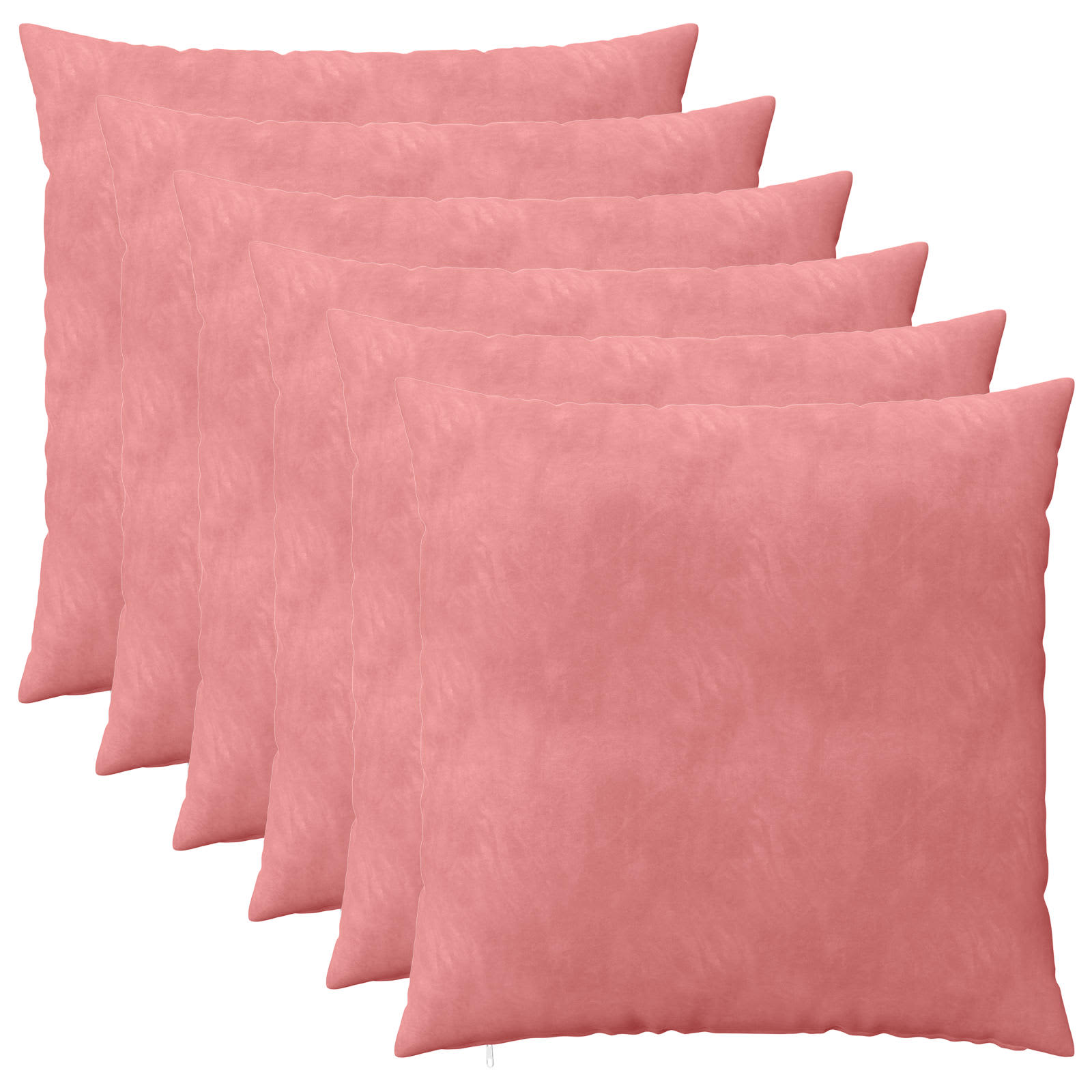 vidaXL Poszewka na poduszkę 6 pcs HEERLEN różowy 65 x 65 cm Welur