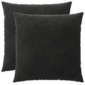 vidaXL Poszewka na poduszkę 2 pcs HEERLEN Czarny 65 x 65 cm Welur