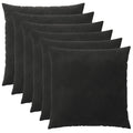 vidaXL Poszewka na poduszkę 6 pcs HEERLEN Czarny 65 x 65 cm Welur
