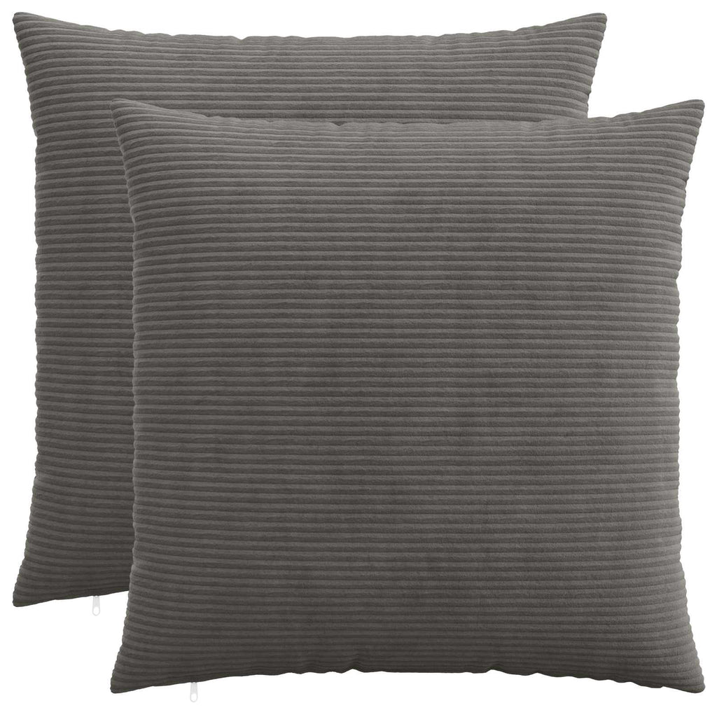 vidaXL Poszewka na poduszkę 2 pcs HEERLEN ciemnoszary 65 x 65 cm