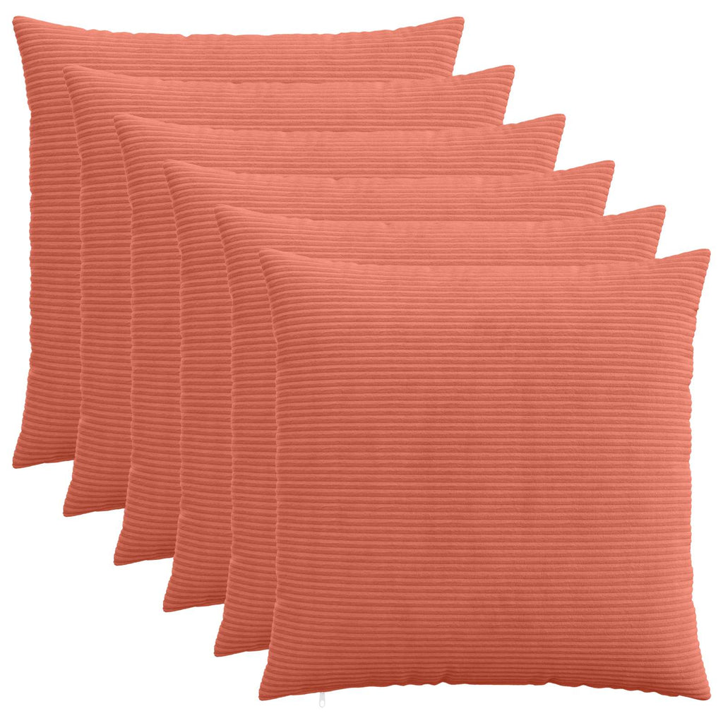 vidaXL Poszewka na poduszkę 6 pcs HEERLEN Czerwono-pomarańczowy
