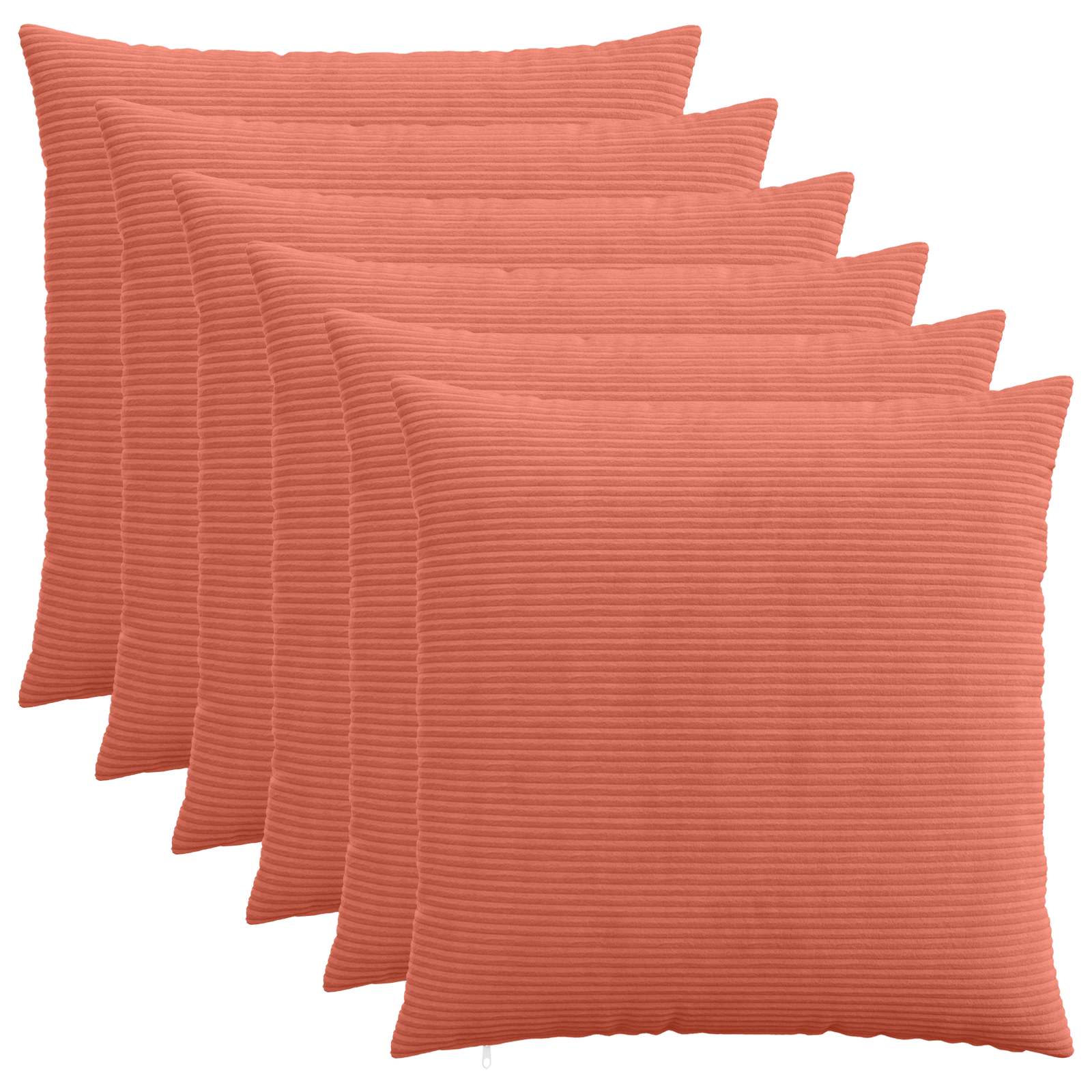 vidaXL Poszewka na poduszkę 6 pcs HEERLEN Czerwono-pomarańczowy