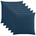 vidaXL Poszewka na poduszkę 6 pcs HEERLEN Granatowy 65 x 65 cm sztruks