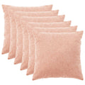 vidaXL Poszewka na poduszkę 6 pcs HEERLEN różowy 65 x 65 cm Bouclé