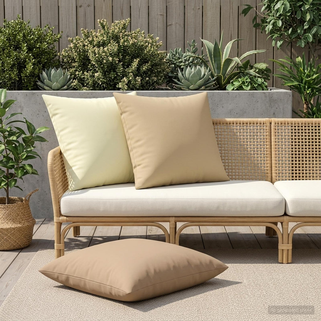 vidaXL Poszewka na poduszkę 2 pcs HEERLEN Beżowy 80 x 80 cm Poliester