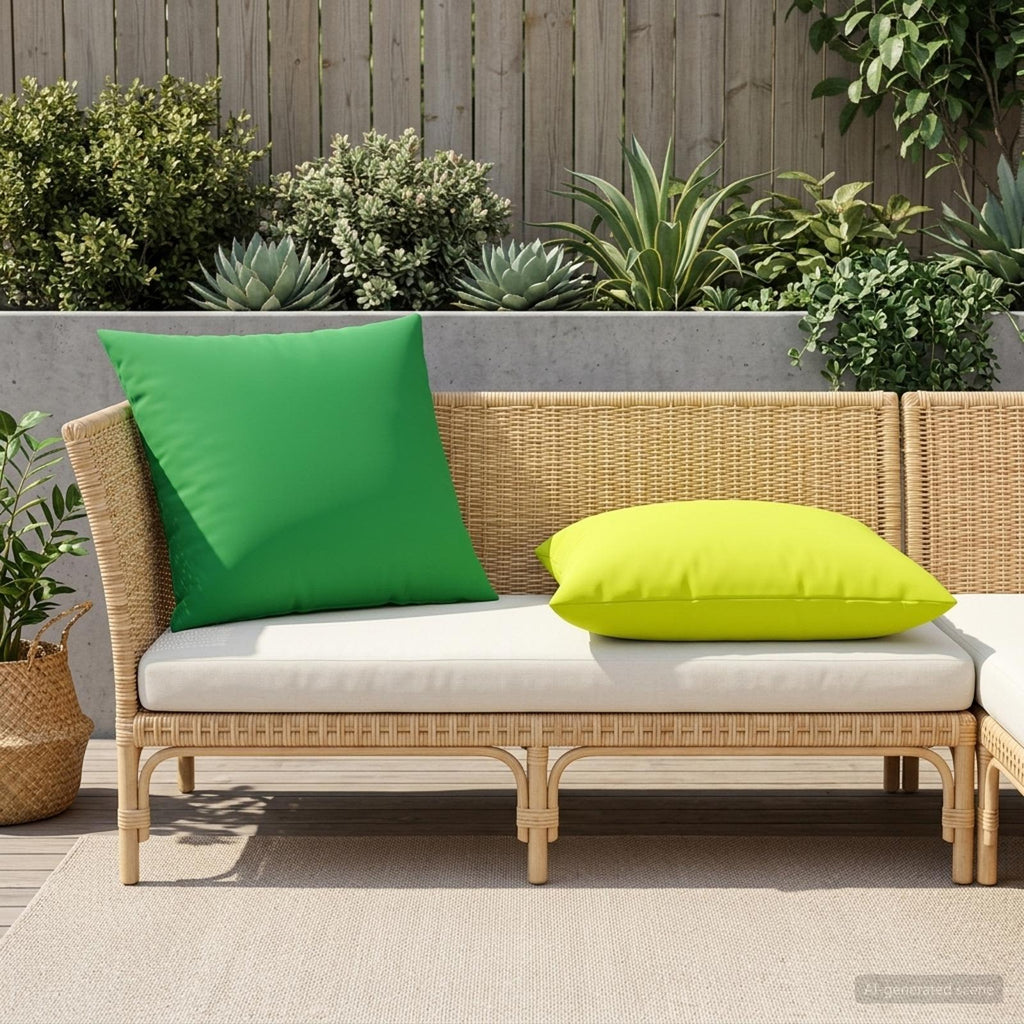 vidaXL Poduszka z poduszką HEERLEN 2 szt. zielony Poliester