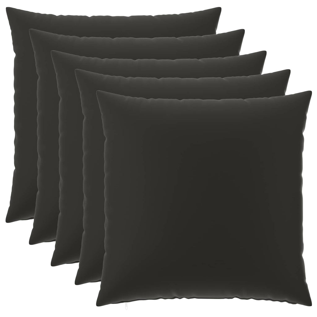 vidaXL Poszewka na poduszkę 6 pcs HEERLEN Czarny 65 x 65 cm Poliester