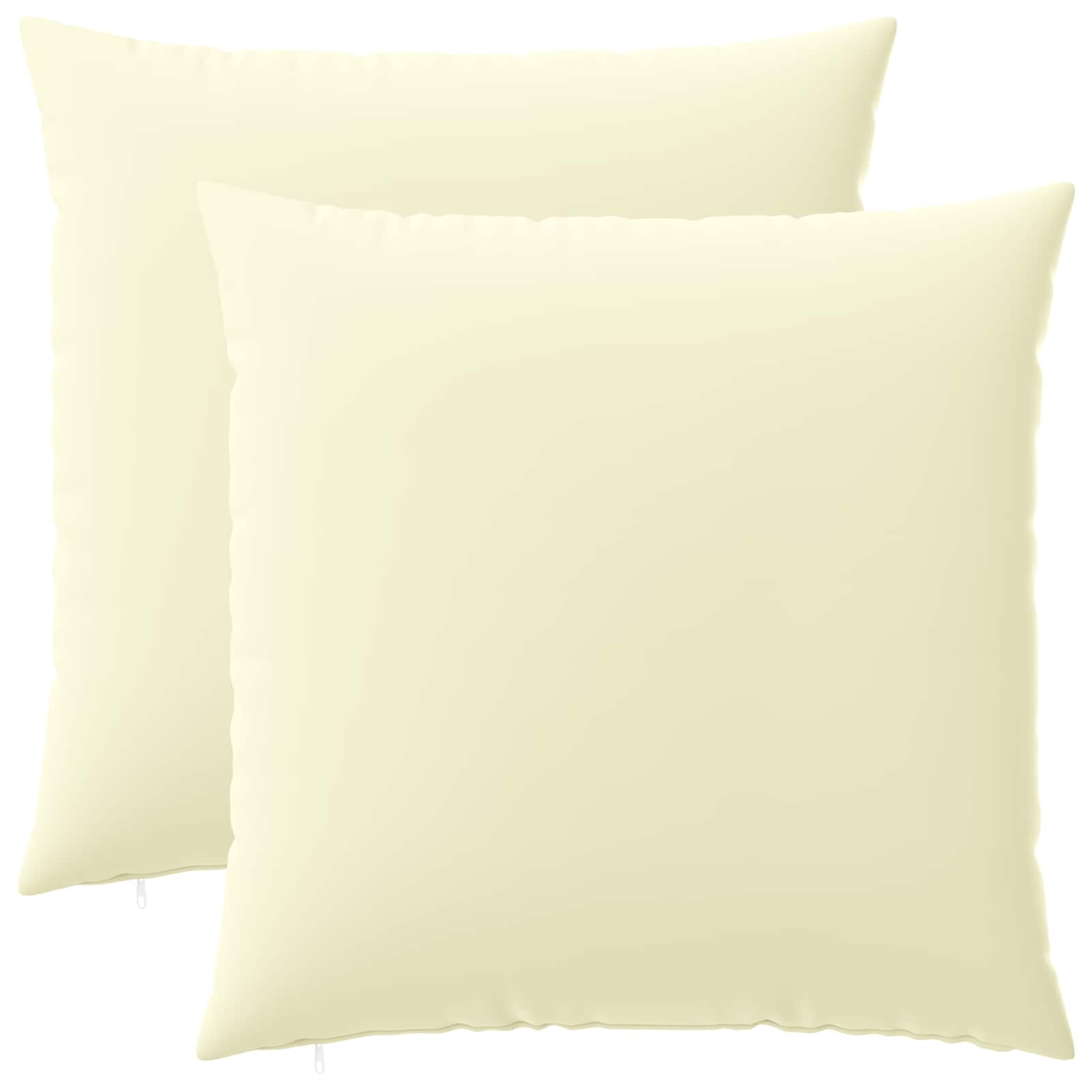 vidaXL Poszewka na poduszkę 2 pcs HEERLEN kremowy 65 x 65 cm Poliester
