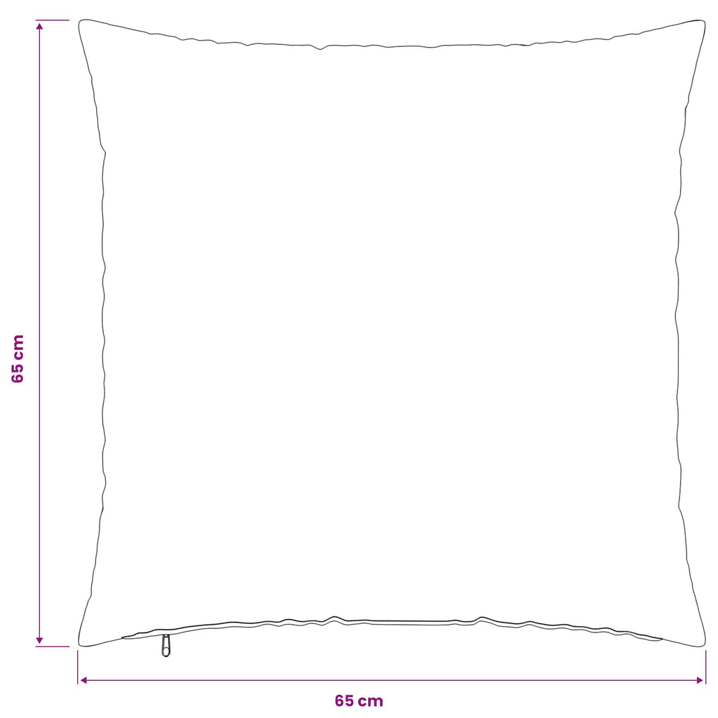 vidaXL Poszewka na poduszkę 2 pcs HEERLEN Wzór liścia 65 x 65 cm