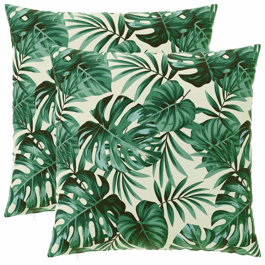 vidaXL Poszewka na poduszkę 2 pcs HEERLEN motyw liści 65 x 65 cm